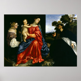 Madonna und Kind mit Sts Catherine und Dominic Poster