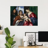 Madonna und Kind mit Sts Dorothy und George Poster (Heimbüro)