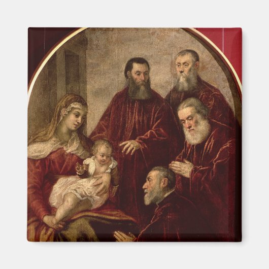 Madonna und Kind mit vier Staatsmännern Magnet (Vorne)