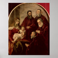 Madonna und Kind mit vier Staatsmännern