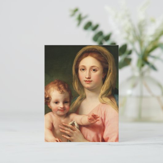 Madonna und Kind mit zwei Engeln, 1770-73 Postkarte (Stehend Vorderseite)