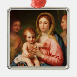 Madonna und Kind mit zwei Engeln, 1770-73 Silbernes Ornament