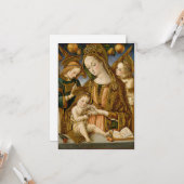 Madonna und Kind mit zwei Engeln Karte (Vorderseite/Rückseite Beispiel)