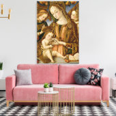 Madonna und Kind mit zwei Engeln Leinwanddruck (Insitu (Wohnzimmer))