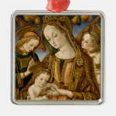Madonna und Kind mit zwei Engeln Ornament Aus Metall (Vorne)
