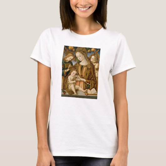 Madonna und Kind mit zwei Engeln T-Shirt (Vorderseite)