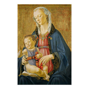 Madonna und Kind mit zwei Spendern, 1525-1530 Poster
