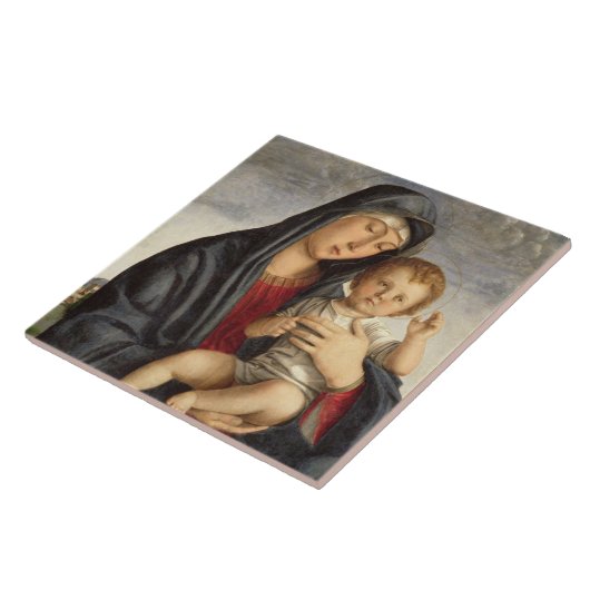 Madonna und Kind (Öl auf Platte) 2 Fliese (Seite)