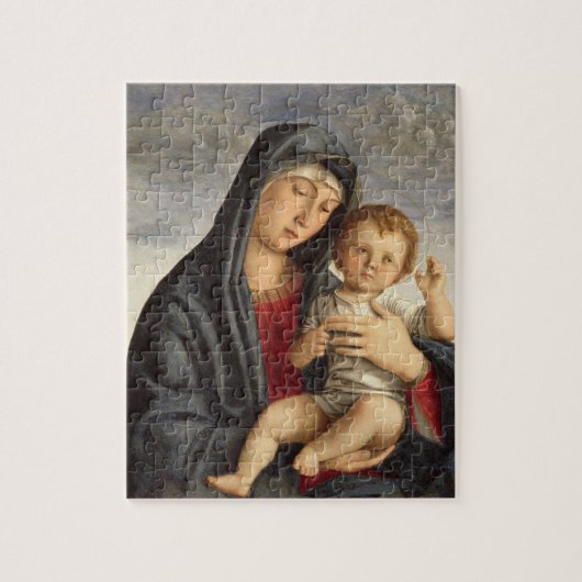 Madonna und Kind (Öl auf Platte) 2 Puzzle (Vertikal)