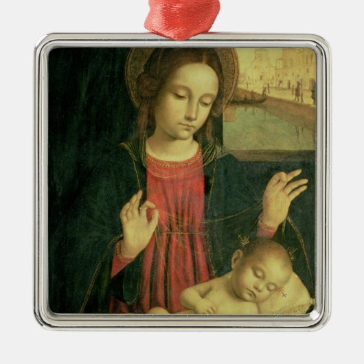 Madonna und Kind Ornament Aus Metall (Vorne)