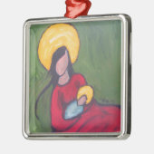 Madonna und Kind Ornament Aus Metall (Links)