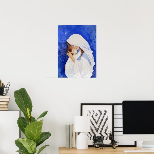 Madonna und Kind Poster (Heimbüro)