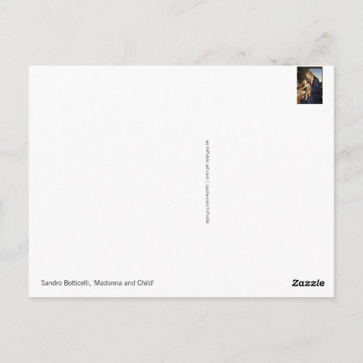 Madonna und Kind Postkarte (Rückseite)