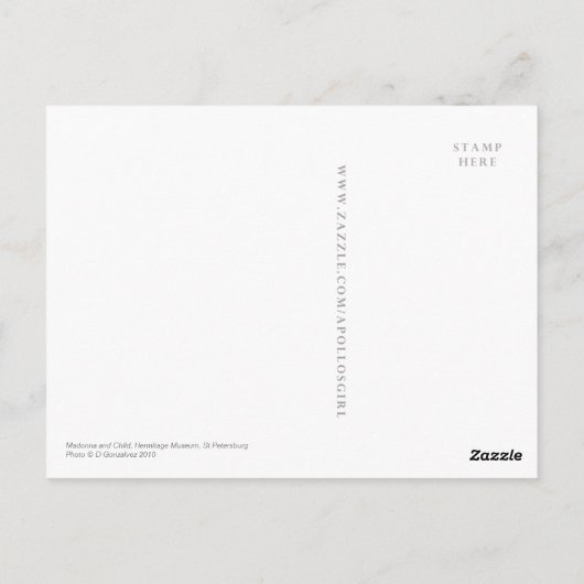 Madonna und Kind Postkarte (Rückseite)