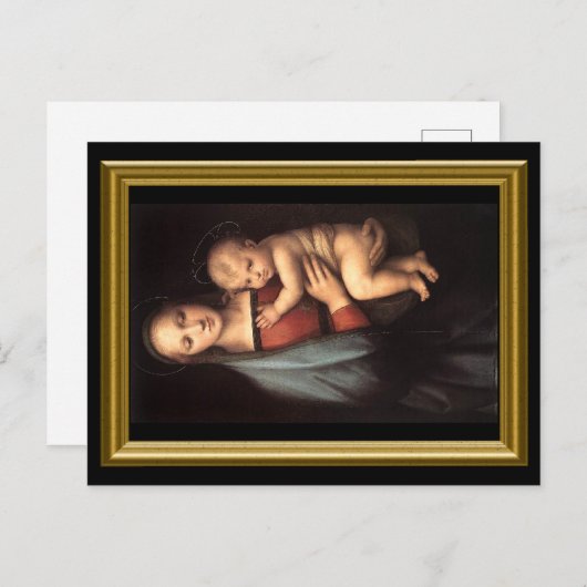 Madonna und Kind Postkarte (Vorne/Hinten)