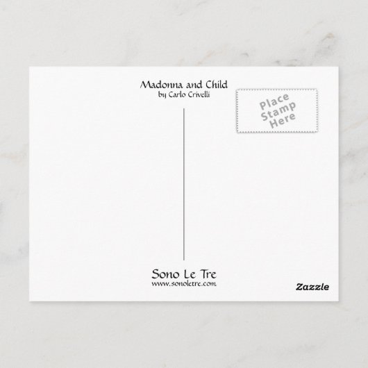 Madonna und Kind Postkarte (Rückseite)