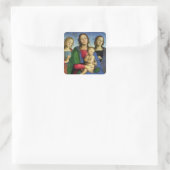 Madonna und Kind Quadratischer Aufkleber (Tasche)