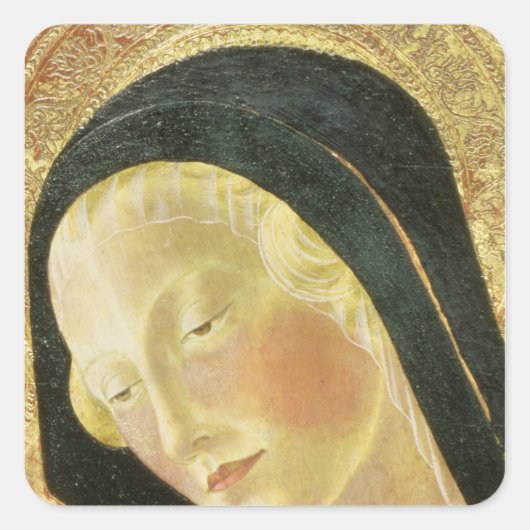 Madonna und Kind Quadratischer Aufkleber (Vorderseite)