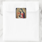 Madonna und Kind Quadratischer Aufkleber (Tasche)