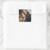 Madonna und Kind Quadratischer Aufkleber (Tasche)