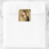 Madonna und Kind Quadratischer Aufkleber (Tasche)