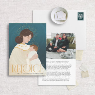 Madonna und Kind Religiöse Weihnachtskarte Feiertagskarte