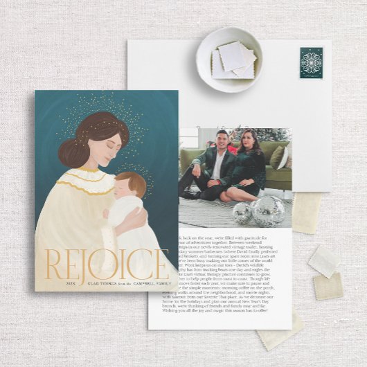 Madonna und Kind Religiöse Weihnachtskarte Feiertagskarte