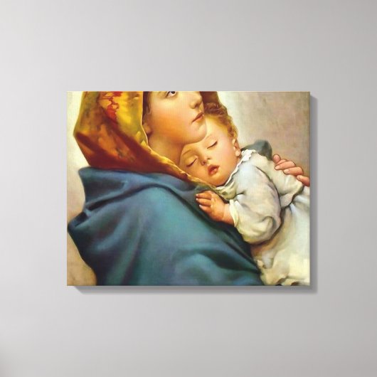 Madonna und Kind Roberto Ferruzzi Leinwanddruck (Vorderseite)