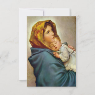 Madonna und Kind Roberto Ferruzzi Madonnina Maria Dankeskarte