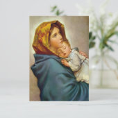 Madonna und Kind Roberto Ferruzzi Madonnina Mary Dankeskarte (Stehend Vorderseite)