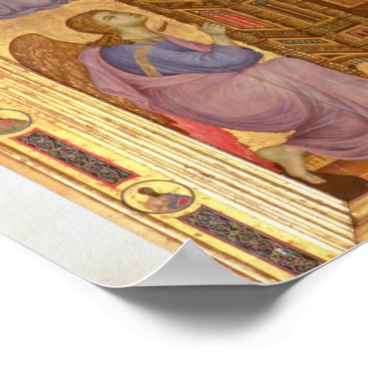 Madonna und Kind (Rucellai Madonna) 1285 (Temppera Poster (Ecke)