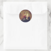 Madonna und Kind Runder Aufkleber (Tasche)