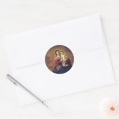 Madonna und Kind Runder Aufkleber (Umschlag)