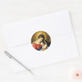 Madonna und Kind Runder Aufkleber (Umschlag)
