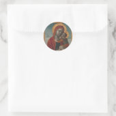 Madonna und Kind Runder Aufkleber (Tasche)