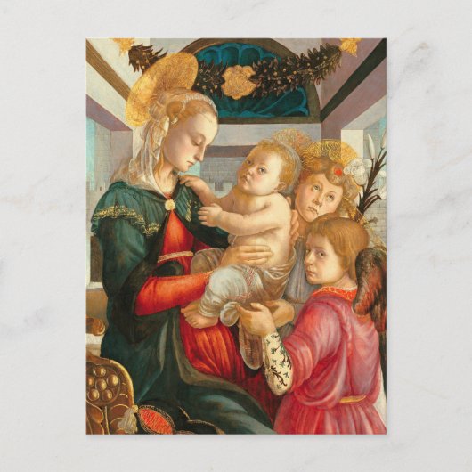 Madonna und Kind Sandro Botticelli Christlich Postkarte (Vorderseite)