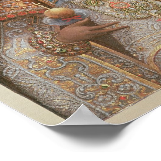 Madonna und Kind, Schule von Cusco Poster (Ecke)