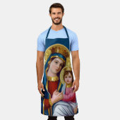 Madonna und Kind Schürze (Getragen)