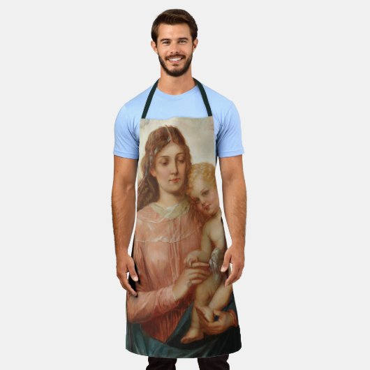 Madonna und Kind Schürze (Getragen)