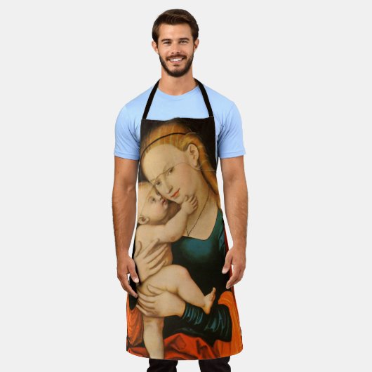 Madonna und Kind Schürze (Getragen)