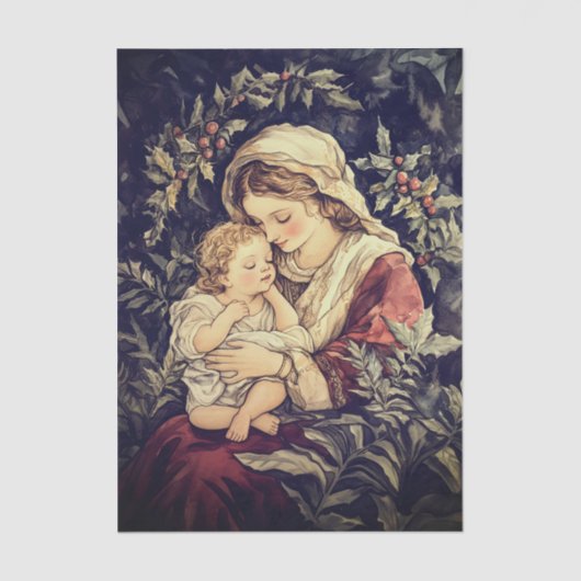 Madonna und Kind Seidenpapier (Vorderseite)