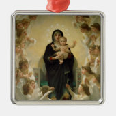 Madonna und Kind Silbernes Ornament (Vorne)