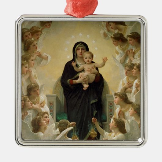 Madonna und Kind Silbernes Ornament (Vorne)