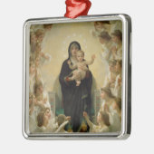 Madonna und Kind Silbernes Ornament (Links)