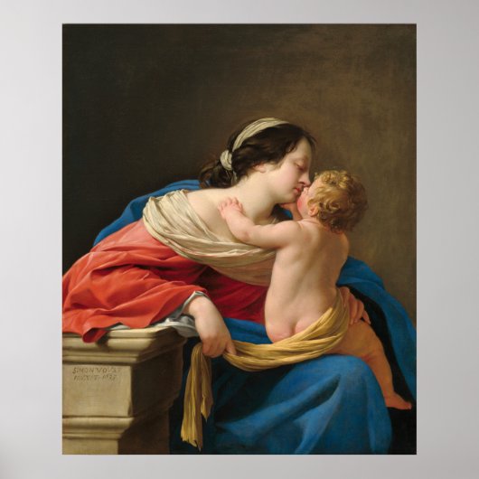 Madonna und Kind - Simon Vouet Kunstvoll wandern i Poster (Vorne)