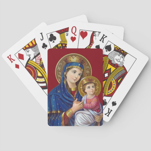 Madonna und Kind Spielkarten (Rückseite)