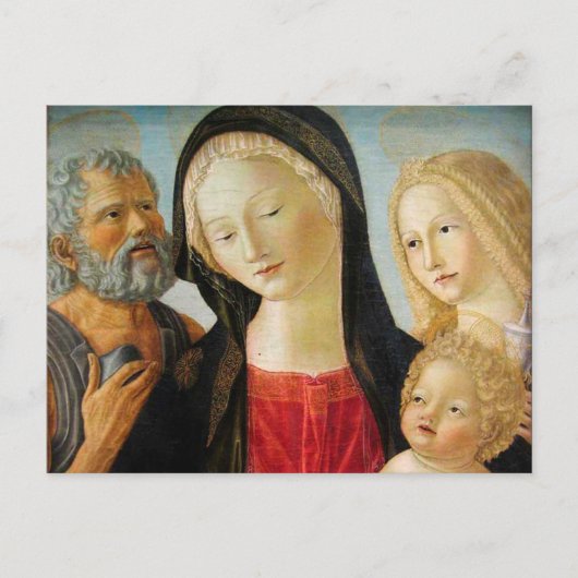 Madonna und Kind, St. Jerome und Mary Magdalene Postkarte (Vorderseite)