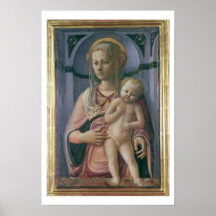 Madonna und Kind (Tempera auf Platte) Poster
