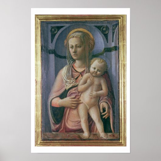 Madonna und Kind (Temppera auf Tafel) Poster (Vorne)