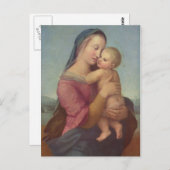 Madonna und Kind (The Tempi Madonna) von Raphael Postkarte (Vorne/Hinten)